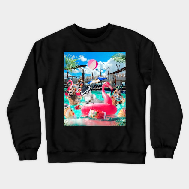 Cruise Ship Crewneck Sweatshirt by Random Galaxy